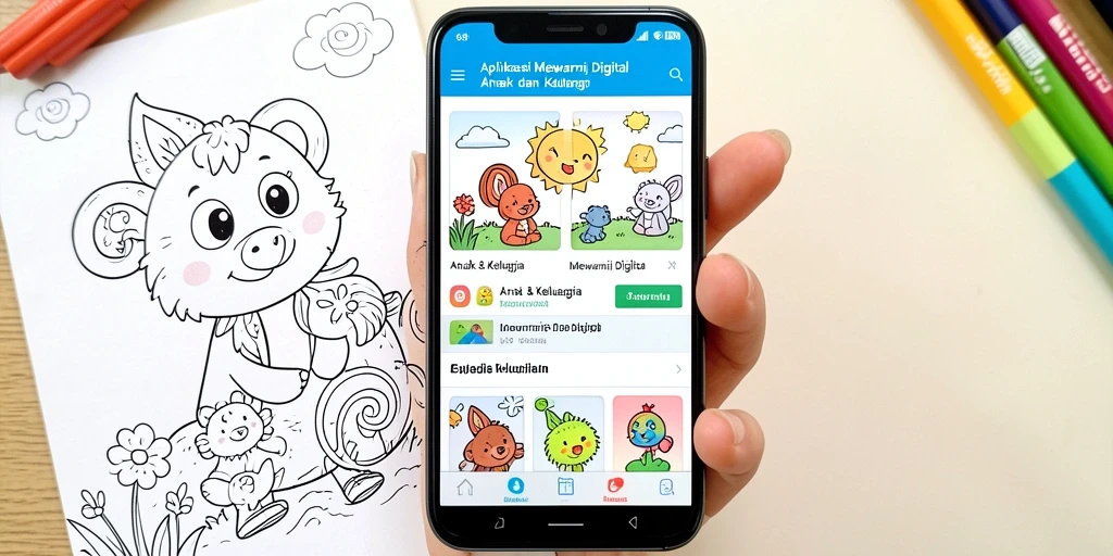 Screenshot aplikasi 68IDN menampilkan fitur mewarnai yang interaktif.