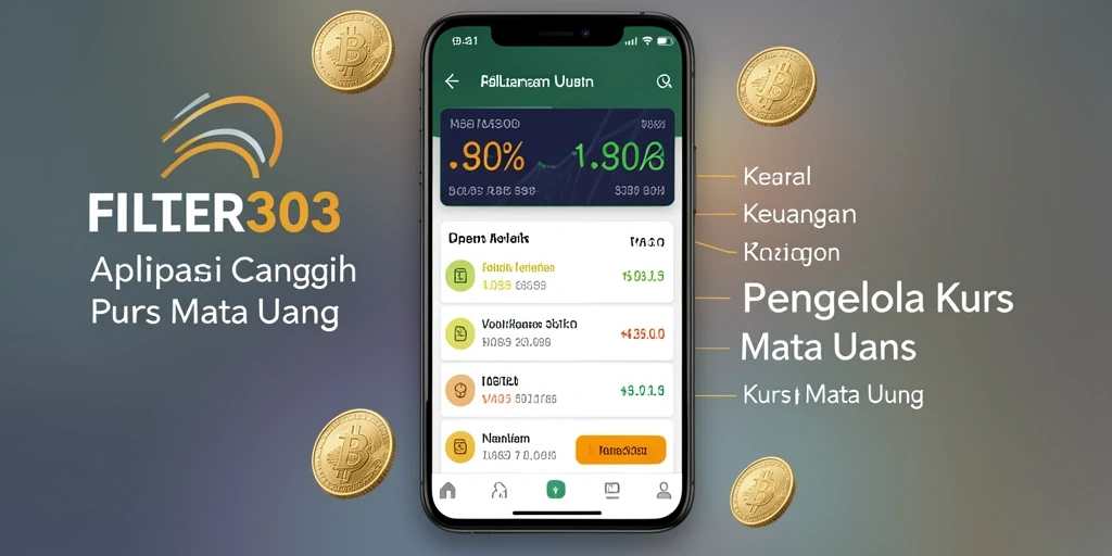Tampilan antarmuka utama FILTER303 dengan informasi kurs terkini.