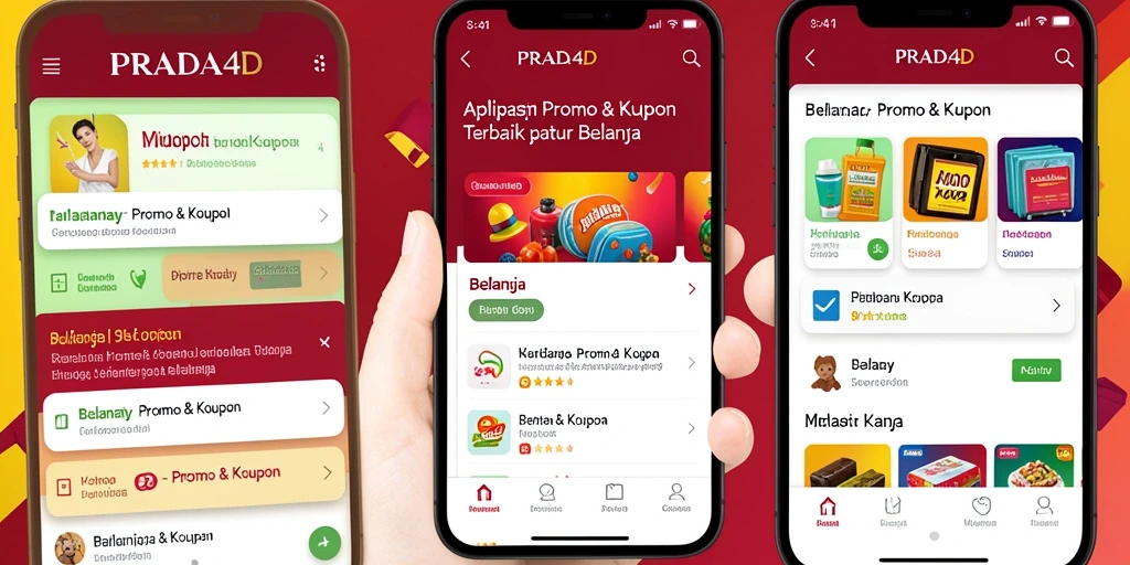 Antarmuka PRADA4D menampilkan berbagai penawaran menarik dan mudah diakses.