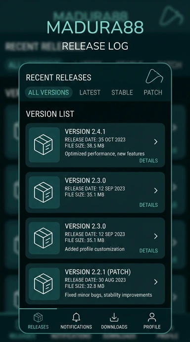 Riwayat Versi Aplikasi madura88 Untuk Pengguna Android